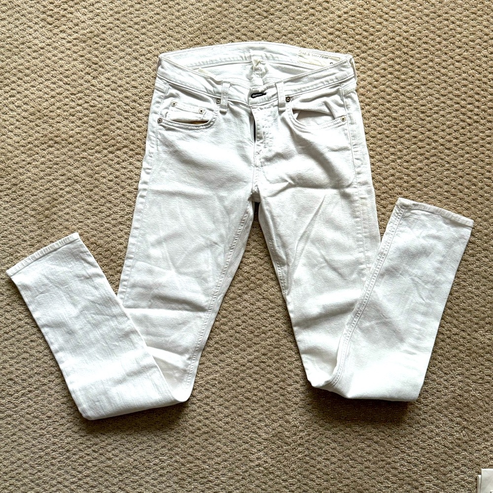 Rag & bone white jeans 26